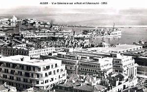 Alger - Vue  Generale sur Port et Amiraute - 1955